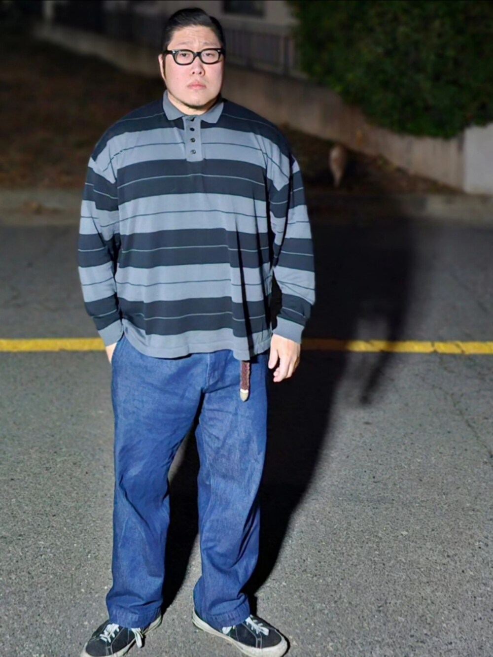 「WILLY CHAVARRIA、derby jacket、korea」｜「derby of sanfranciscoのアイテム（MA-1、ブラック系）」を使った、Herringさん（メンズ・178cm）の秋コーディネートの4枚目の写真