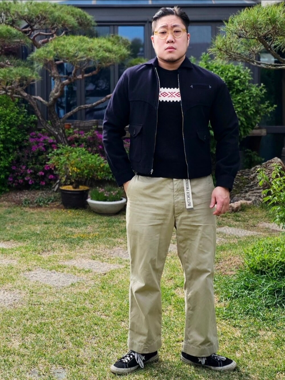 「At last&co、アットラスト、butcherproducts、timewornclothing、converse、onestar、vintage」｜「At Last&Coのアイテム（トップス、その他）」を使った、Herringさん（メンズ・178cm）の春コーディネートの2枚目の写真