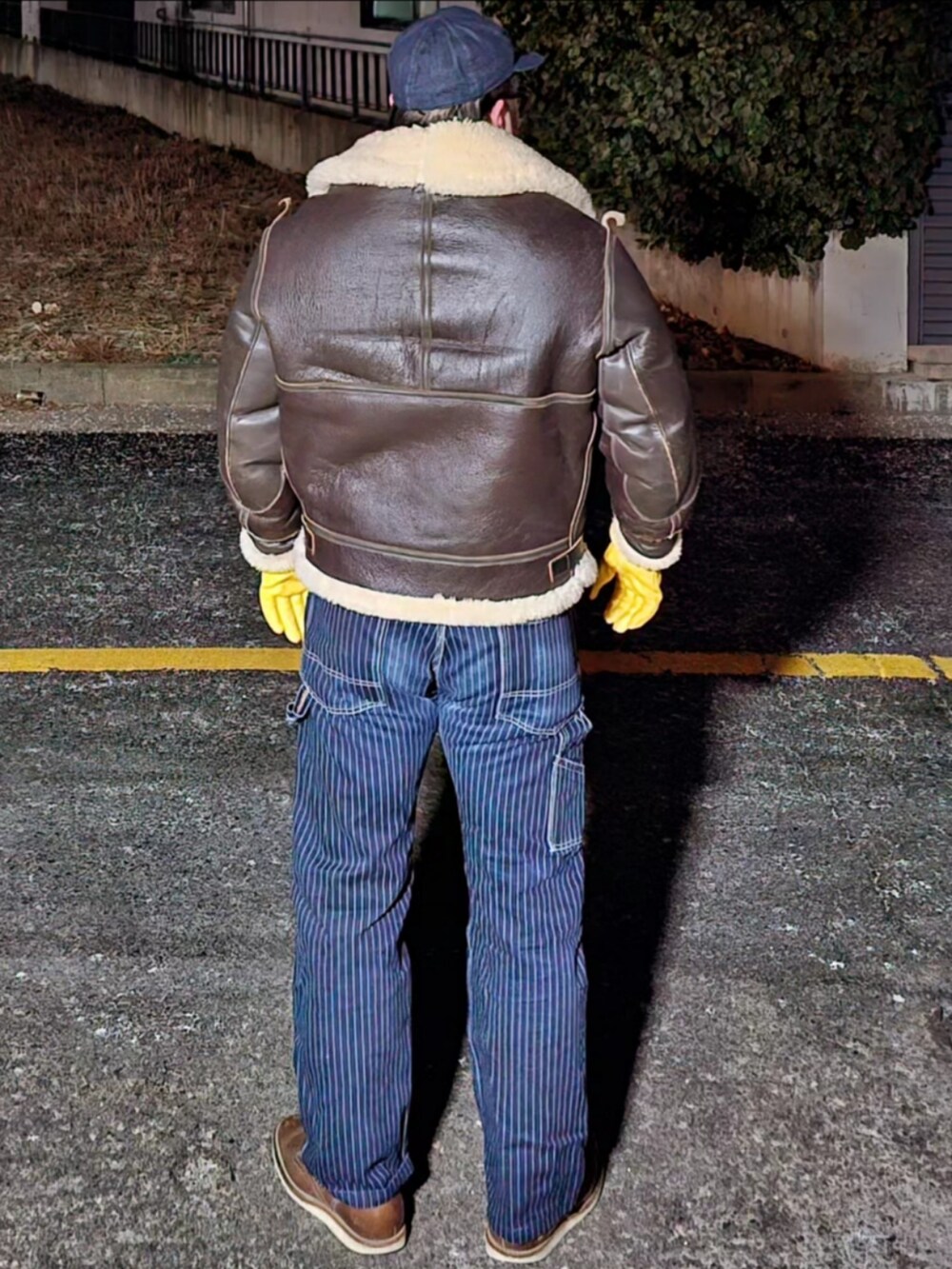 「Real McCoy's、Aero Leathers、IRON HEART、viberg、アメカジ」｜「THE REAL McCOY'Sのアイテム（カーディガン/ボレロ、グリーン系）」を使った、Herringさん（メンズ・178cm）の冬コーディネートの3枚目の写真