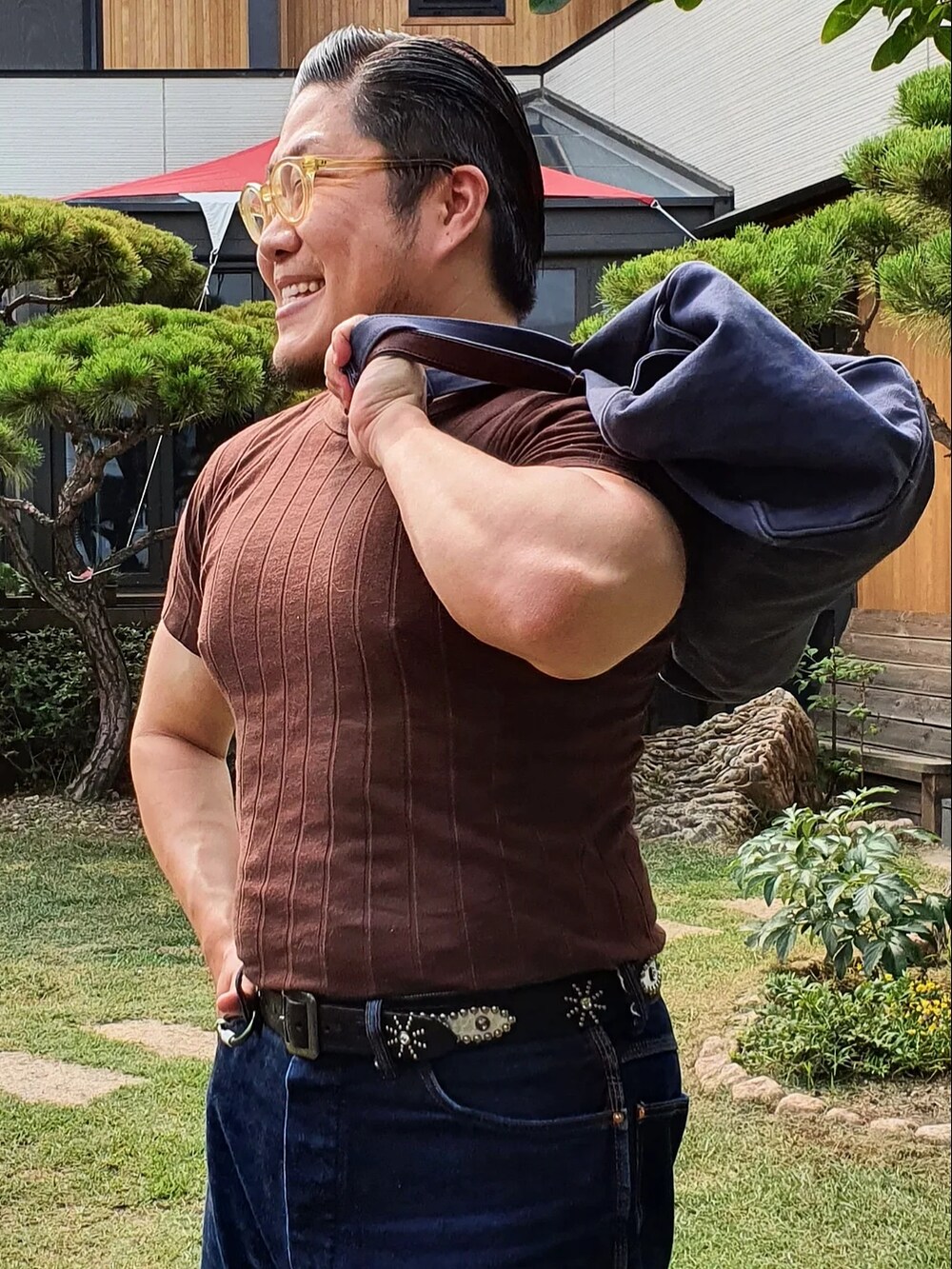 「At last&co、butcherproducts、アットラスト」｜「At Last&Coのアイテム（トップス、その他）」を使った、Herringさん（メンズ・178cm）の夏コーディネートの4枚目の写真