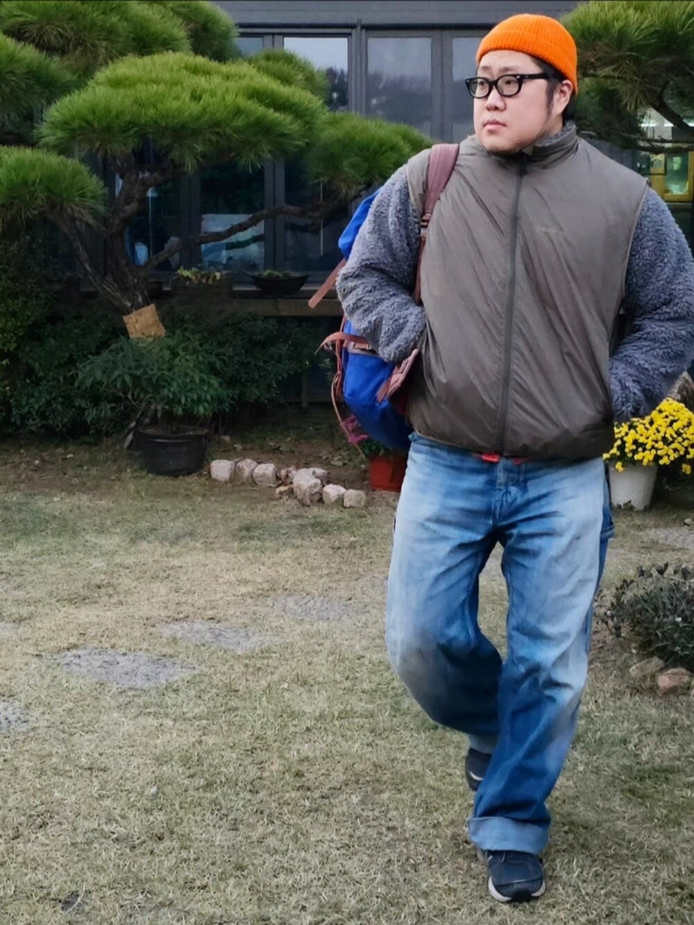 「outdoor、patagonia、patagoniaMars、chouinard dragon」｜「LEUCHTFEUERのLEUCHTFEUER: WALFANGER（ニットキャップ/ビーニー、オレンジ系）」を使った、Herringさん（メンズ・178cm）の秋コーディネートの4枚目の写真