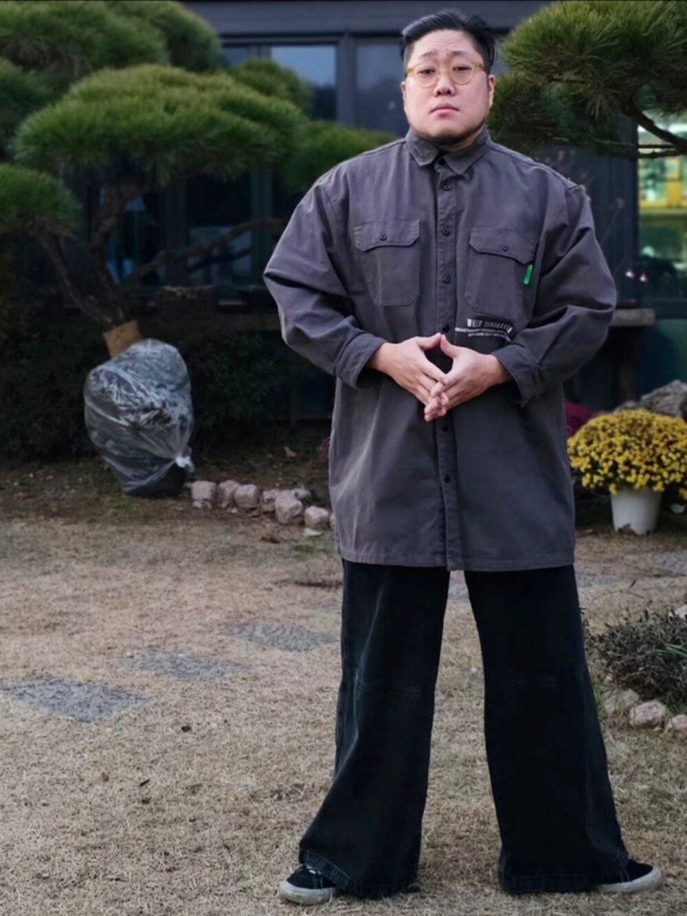 「WILLY CHAVARRIA、made worn、korea style」｜「WILLY CHAVARRIAのアイテム（ジャケット/アウター、グレー系）」を使った、Herringさん（メンズ・178cm）の冬コーディネートの5枚目の写真