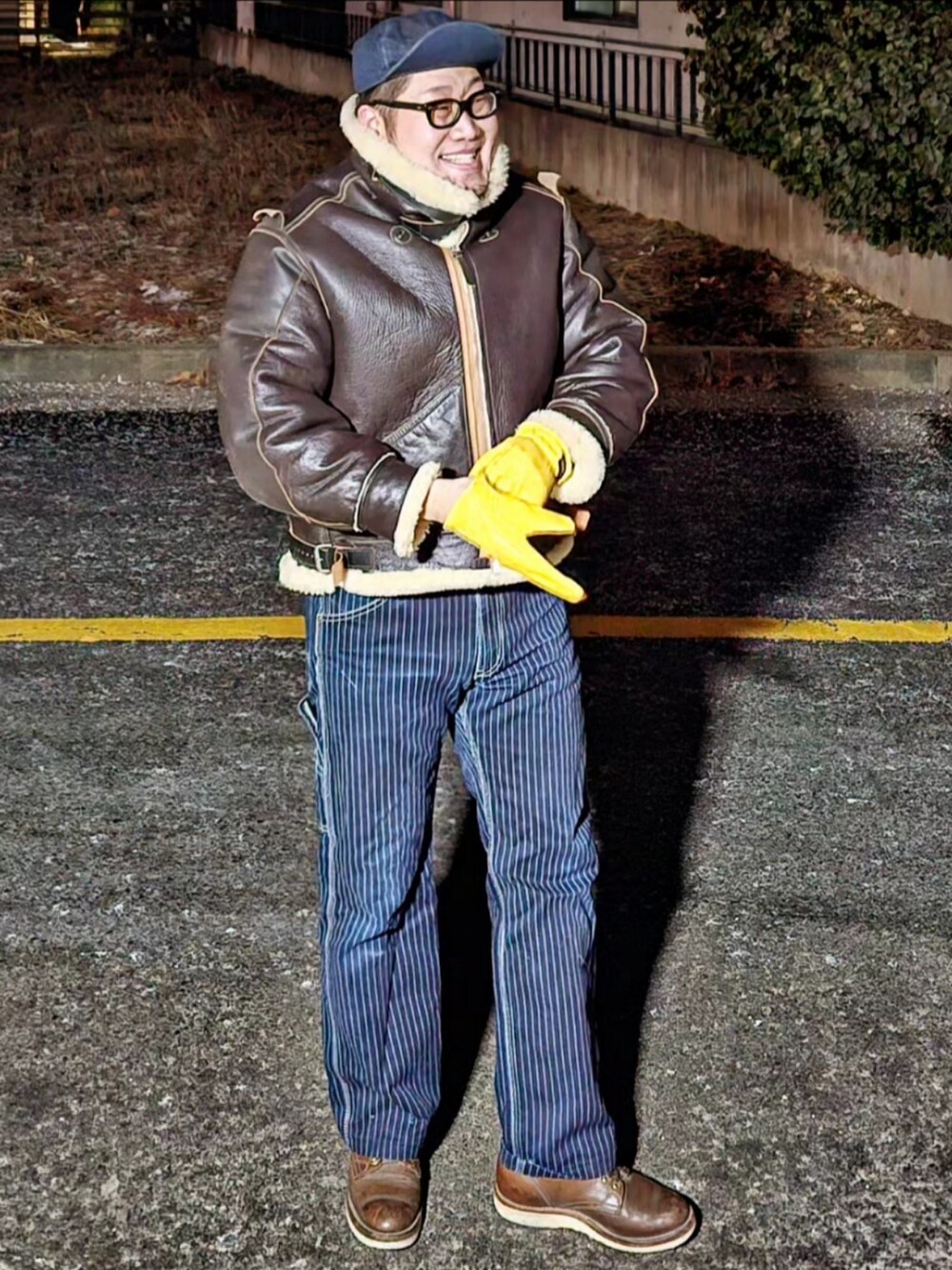 「Real McCoy's、Aero Leathers、IRON HEART、viberg、アメカジ」｜「THE REAL McCOY'Sのアイテム（カーディガン/ボレロ、グリーン系）」を使った、Herringさん（メンズ・178cm）の冬コーディネートの4枚目の写真