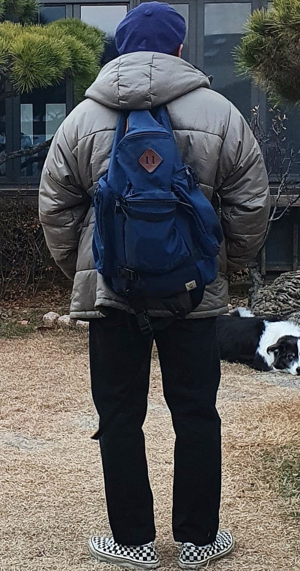 「supreme、patagonia、bordercollie」｜「Supreme のアイテム（スウェット、シルバー系）」を使った、Herringさん（メンズ・178cm）の春コーディネートの2枚目の写真