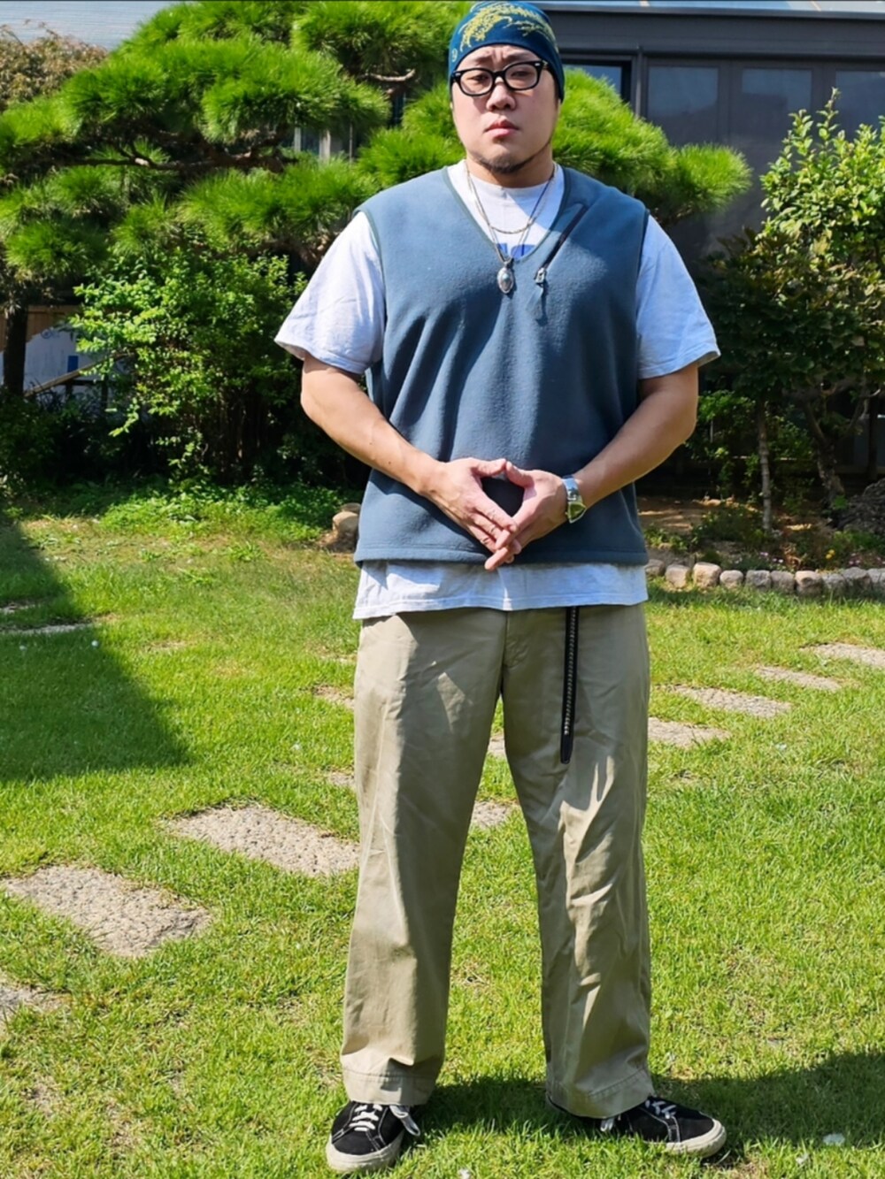 「amerivintage、patagonia、FUCT、aries」｜「ARIESのアイテム（ニットキャップ/ビーニー、その他）」を使った、Herringさん（メンズ・178cm）の秋コーディネートの3枚目の写真