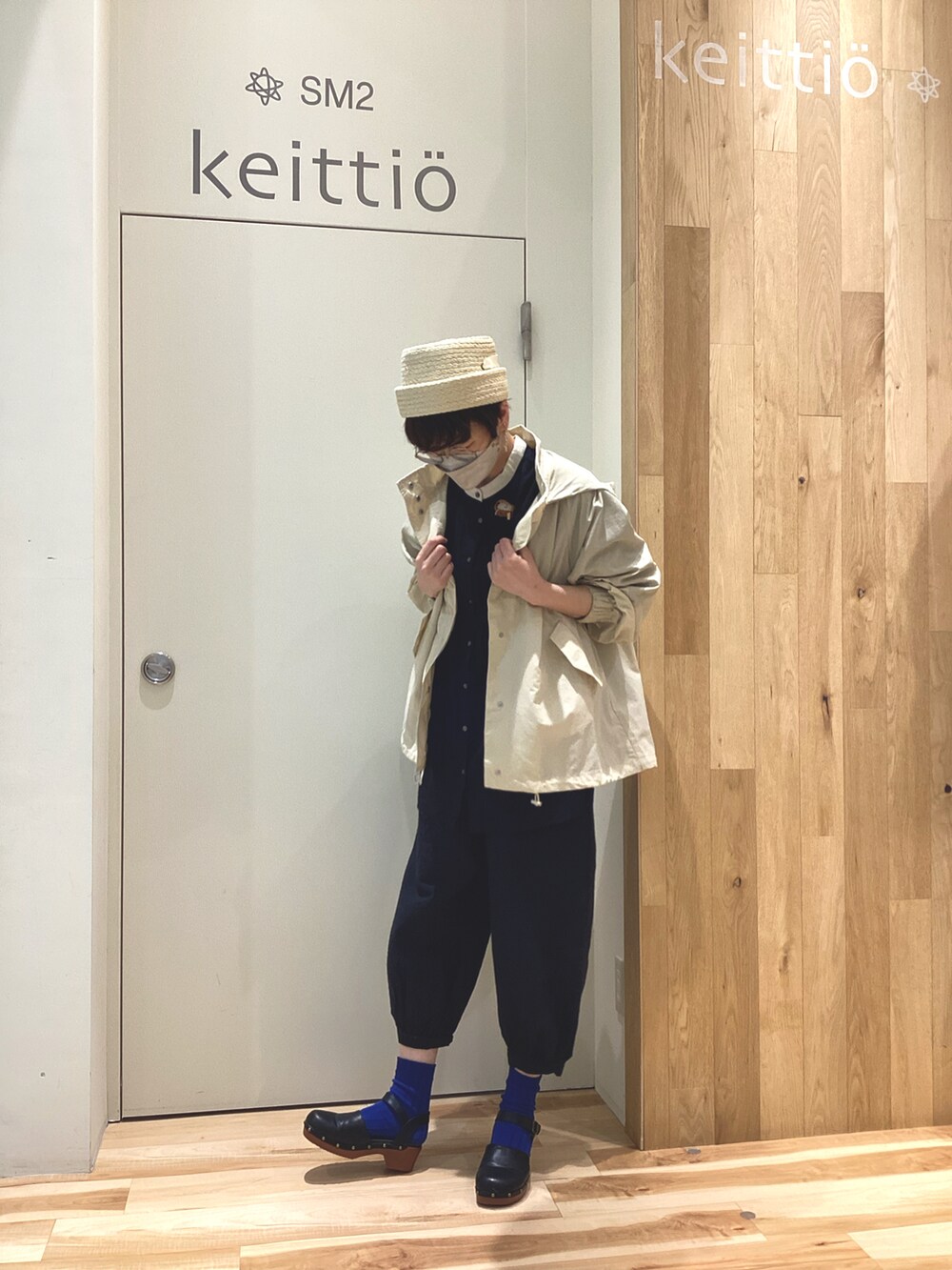 「オトナ女子、春カラー、ラクチンコーデ、サマンサ モスモス(Samansa Mos2)、SM2、sm2、SM 2keittio、イオンモールとなみ」｜「Samansa Mos2の綿麻バルーンパンツ（その他パンツ、ブラック系）」を使った、keittioとなみさん（レディース・167cm）の春コーディネートの2枚目の写真
