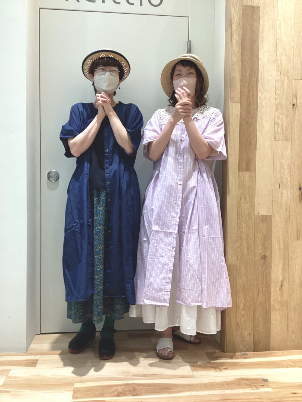 「オトナカジュアル、カンカン帽、ワンピース、お揃いコーデ、オトナカワイイ、夏コーデ、お出かけコーデ、サマンサ モスモス(Samansa Mos2)、SM2、sm2、SM2 keittio イオンモールとなみ、つくとかく」|「Samansa Mos2のティアードスカート(スカート、ホワイト系)」を使った、keittioとなみさん(レディース・166cm)の春コーディネートの2枚目の写真