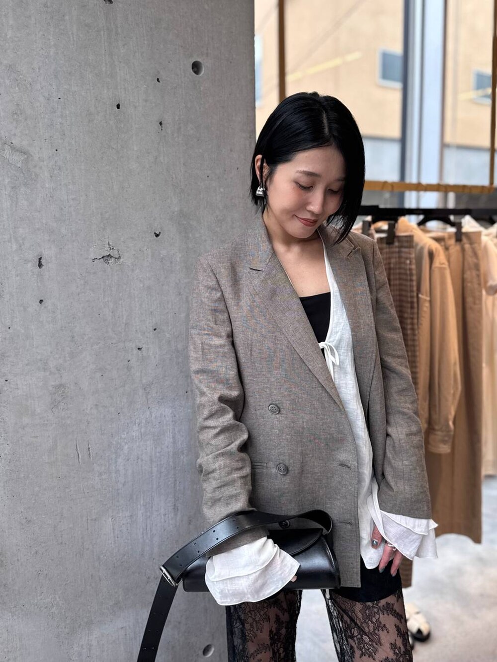 「モード、ヘルシー、カジュアル」｜「ChaosのChaos(カオス)/バレリベアトップ（その他トップス、ブラック系）」を使った、hirocoさん（レディース・162cm）の夏コーディネートの4枚目の写真