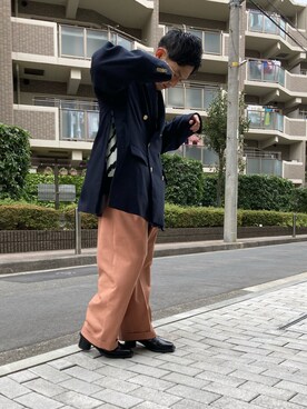 メゾンスペシャル　ジャケット　スラックス　ブルー　セットアップ MAISON SPECIAL（メゾンスペシャル）の「【WEB限定】【SPECIAL