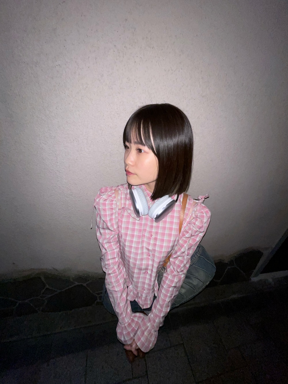 「non-hedgeのアイテム（デニムスカート、ブルー系）」を使った、ジュンさん（骨格ウェーブ・レディース・155cm）の冬コーディネートの2枚目の写真
