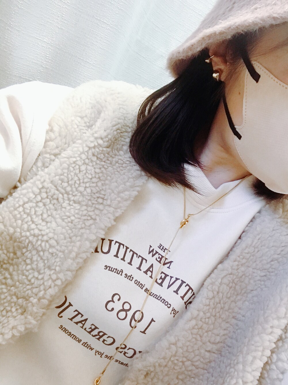 「talbyyumi、LINOLUCE、しまむら購入品、しまパト、しまむら、淡色コーデ、淡色女子、プチプラファッション、プチプラコーデ」｜「tal. by yumi.のアイテム（ハット、ベージュ系）」を使った、さやかさん（レディース・161cm）の秋コーディネートの2枚目の写真