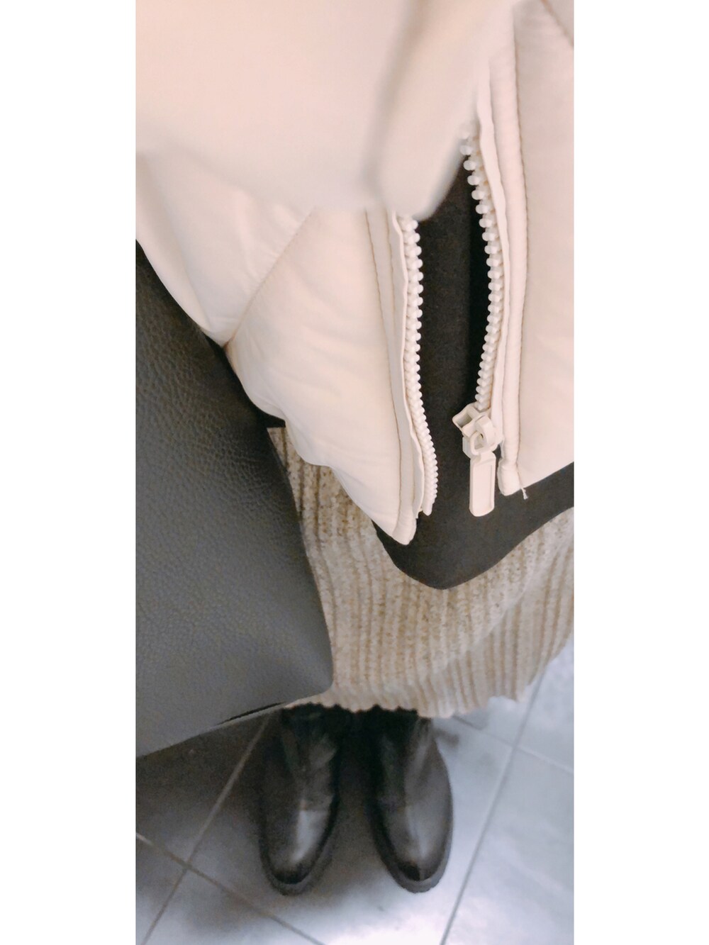「talbyyumi、LULALA、UNIQLO、ユニクロ、LaxDanTia、terawearemu、しまむら購入品、しまパト、しまむら、プチプラファッション、プチプラコーデ、ブルーニット、青ニット」｜「UNIQLOのアイテム（ニット/セーター、ブルー系）」を使った、さやかさん（レディース・161cm）の冬コーディネートの3枚目の写真