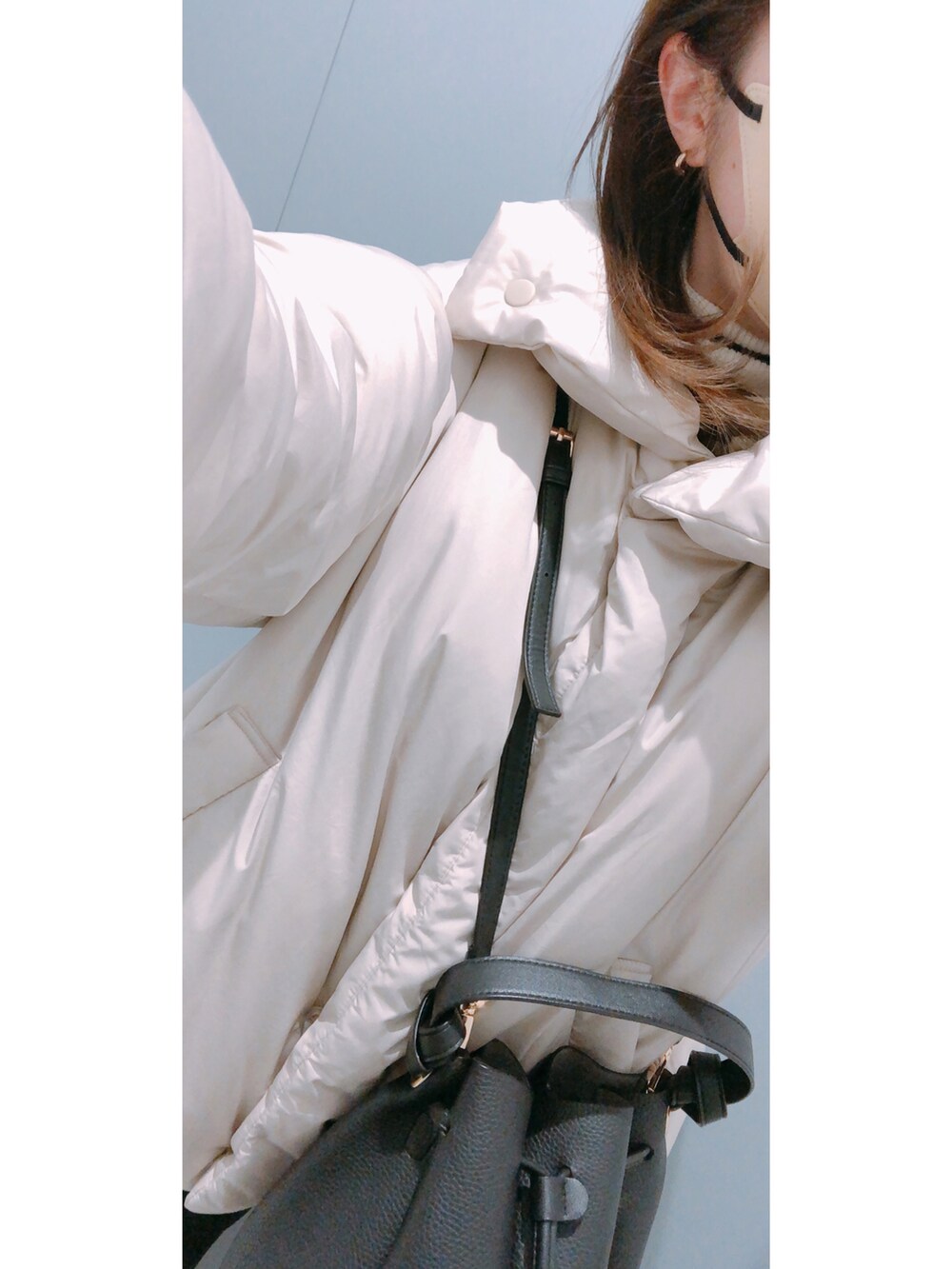 「talbyyumi、しまむら購入品、しまパト、しまむら、UNIQLO、ユニクロ、淡色女子、淡色コーデ、プチプラファッション、プチプラコーデ」｜「tal. by yumi.のアイテム（カーディガン/ボレロ、ベージュ系）」を使った、さやかさん（レディース・161cm）の冬コーディネートの3枚目の写真