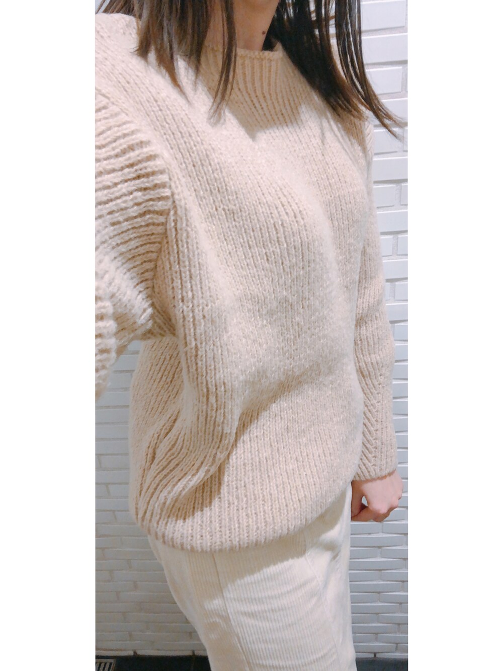 「Amourire、amourirebyyumi、talbyyumi、しまむら購入品、しまパト、しまむら、ZOZOTOWN購入品、淡色女子、淡色コーデ、プチプラファッション、プチプラコーデ」｜「tal. by yumi.のアイテム（パンプス、ホワイト系）」を使った、さやかさん（レディース・161cm）の冬コーディネートの3枚目の写真