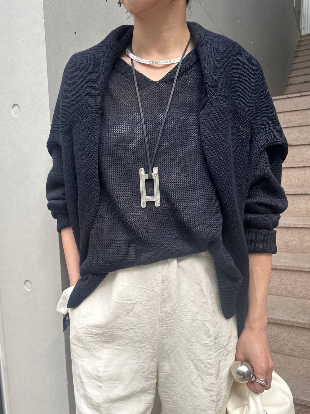 「モード、フェミニン、ベーシック/シンプル、Chaos、春コーデ、夏コーデ」｜「ChaosのChaos(カオス)/バレリベアトップ（その他トップス、ホワイト系）」を使った、chaos_asaさん（レディース・162cm）の春コーディネートの5枚目の写真