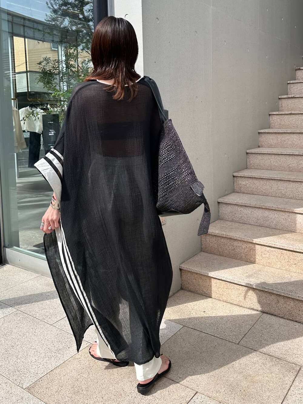 「モード、フェミニン、ベーシック/シンプル、Chaos、夏コーデ、旅行、水着、リラックス、モノトーン、ワンピース」｜「ChaosのChaos(カオス)/ベアチューブ（チューブトップ、ブラック系）」を使った、chaos_asaさん（レディース・162cm）の春コーディネートの5枚目の写真