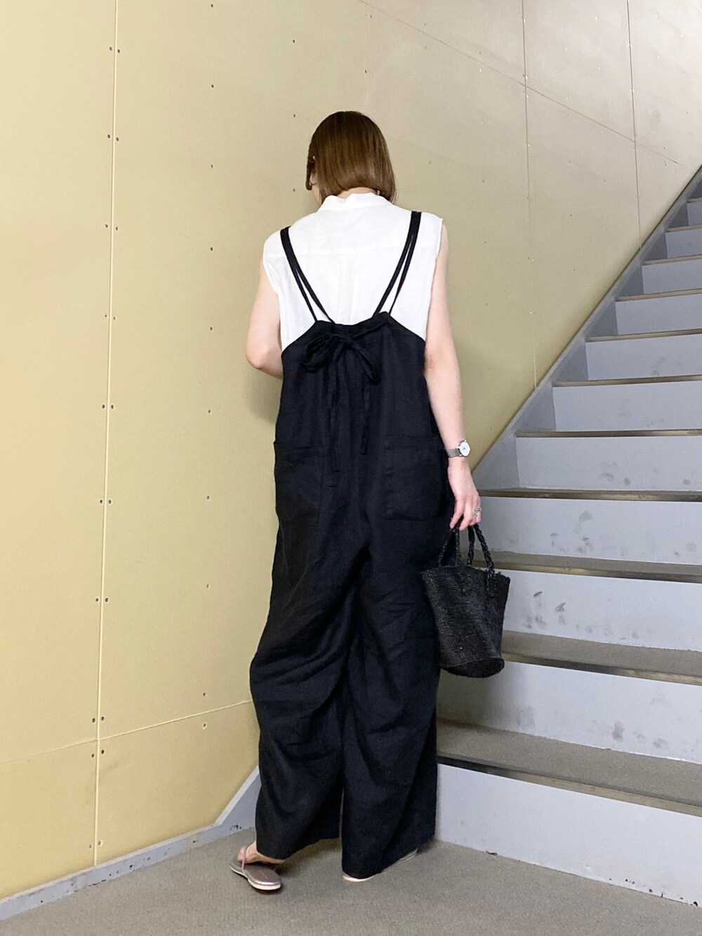 かぐれ リネンサロペット ブラックマルゼン ワルサー PPK/S ブラック