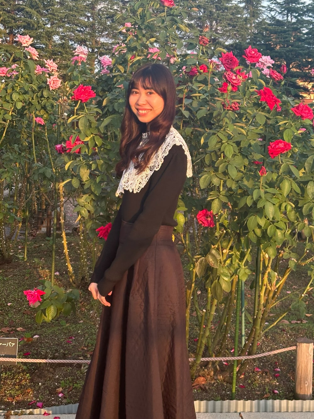「秋コーデ、キルティングスカート、ニット、高身長女子、高身長コーデ、フォローお願いします、いいね、save、フォローお願いします🤑」｜「GRLのアイテム（スカート、ブラック系）」を使った、辻野珠蘭さん（骨格ウェーブ・レディース・167cm）の秋コーディネートの2枚目の写真