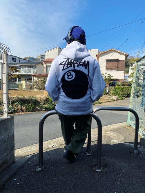 Stussy グレー パーカー かつきくん着用 STUSSY ステューシー パーカー
