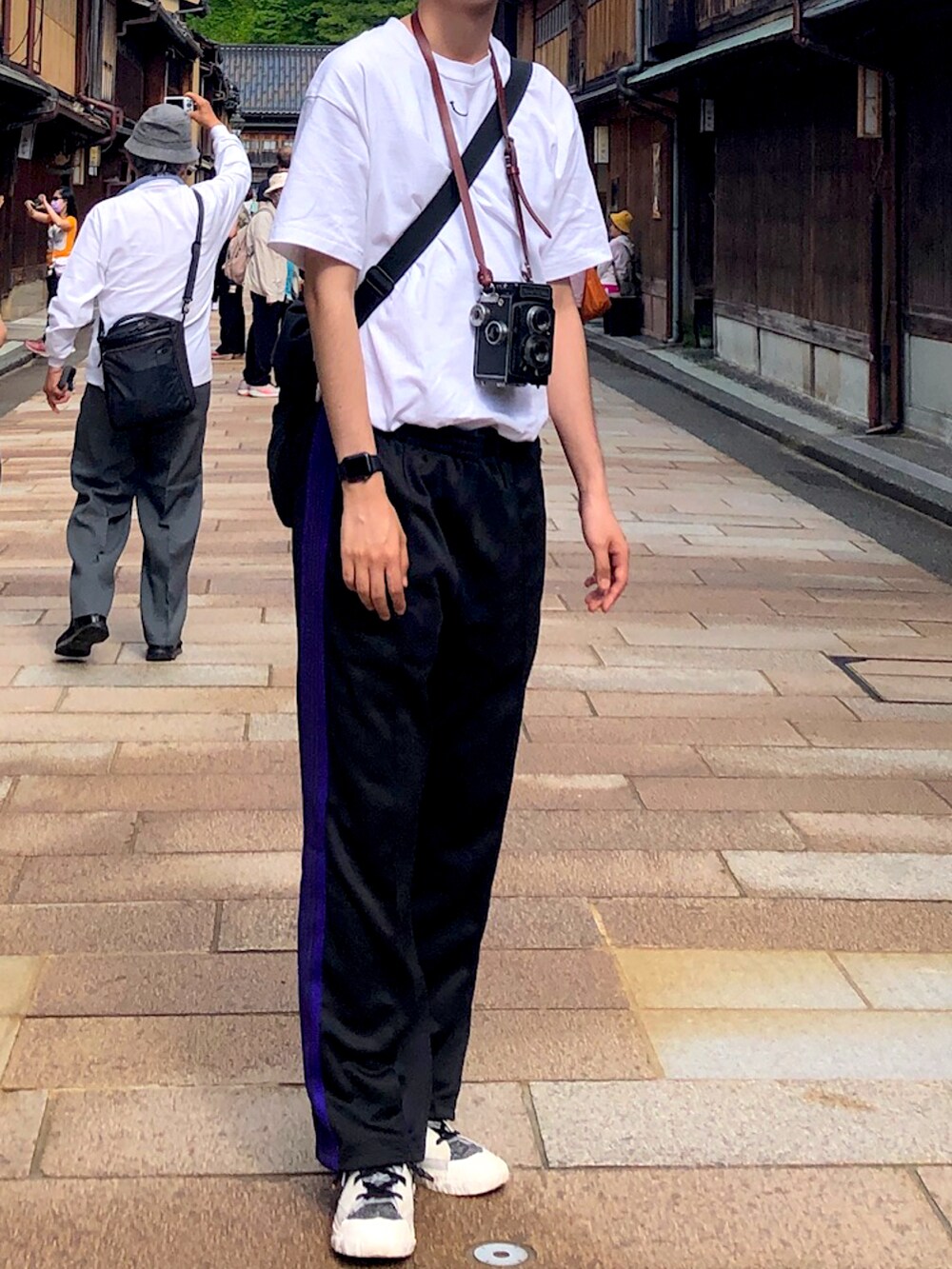 「#readymade、#Needles、#nike、blazer mid、UNIQLO U、金沢」｜「Readymadeのアイテム（スニーカー、ホワイト系）」を使った、kenta7303kunさん（メンズ・185cm）の冬コーディネートの3枚目の写真