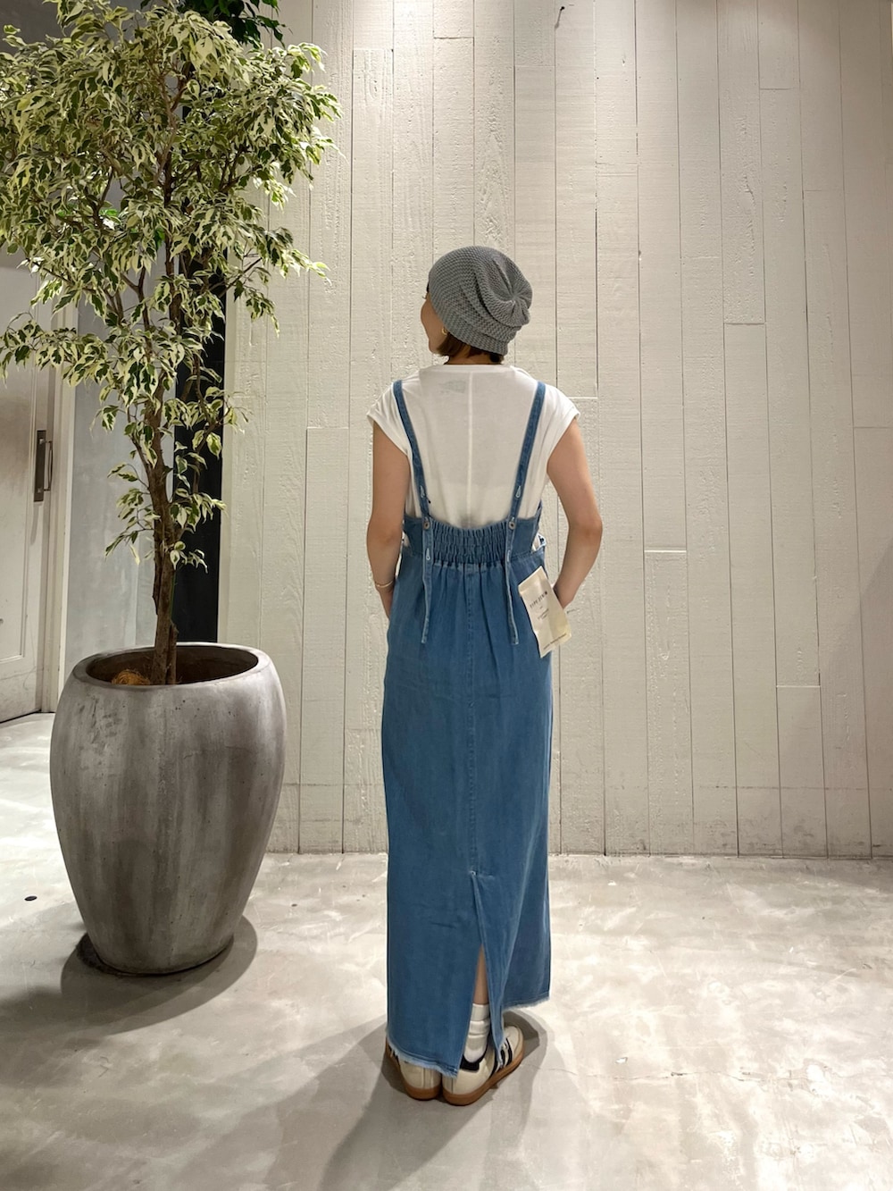 【コーデが決まる】CHANEL プリントデニムワンピ ココビーチ セール】【カラー×サイズ展開あり】 バックリボン サイドクロス