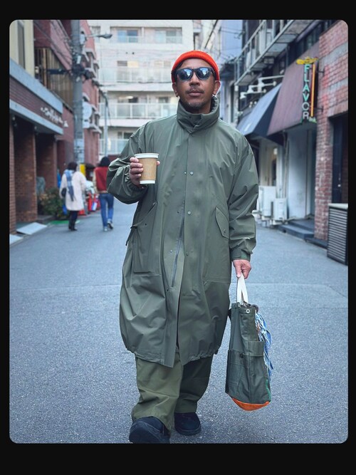HYKEのモッズコートを使ったメンズ人気ファッションコーディネート - WEAR