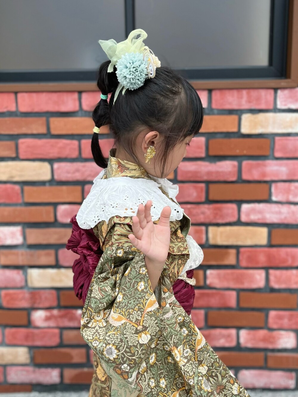 「夏コーデ、お出かけコーデ、ゆかた、ゆかたコーデ、かわいい、カワイイ、こどもコーデ」｜「moemusisanのアイテム（その他トップス、ベージュ系）」を使った、𝒮さん（レディース・160cm）の夏コーディネートの3枚目の写真