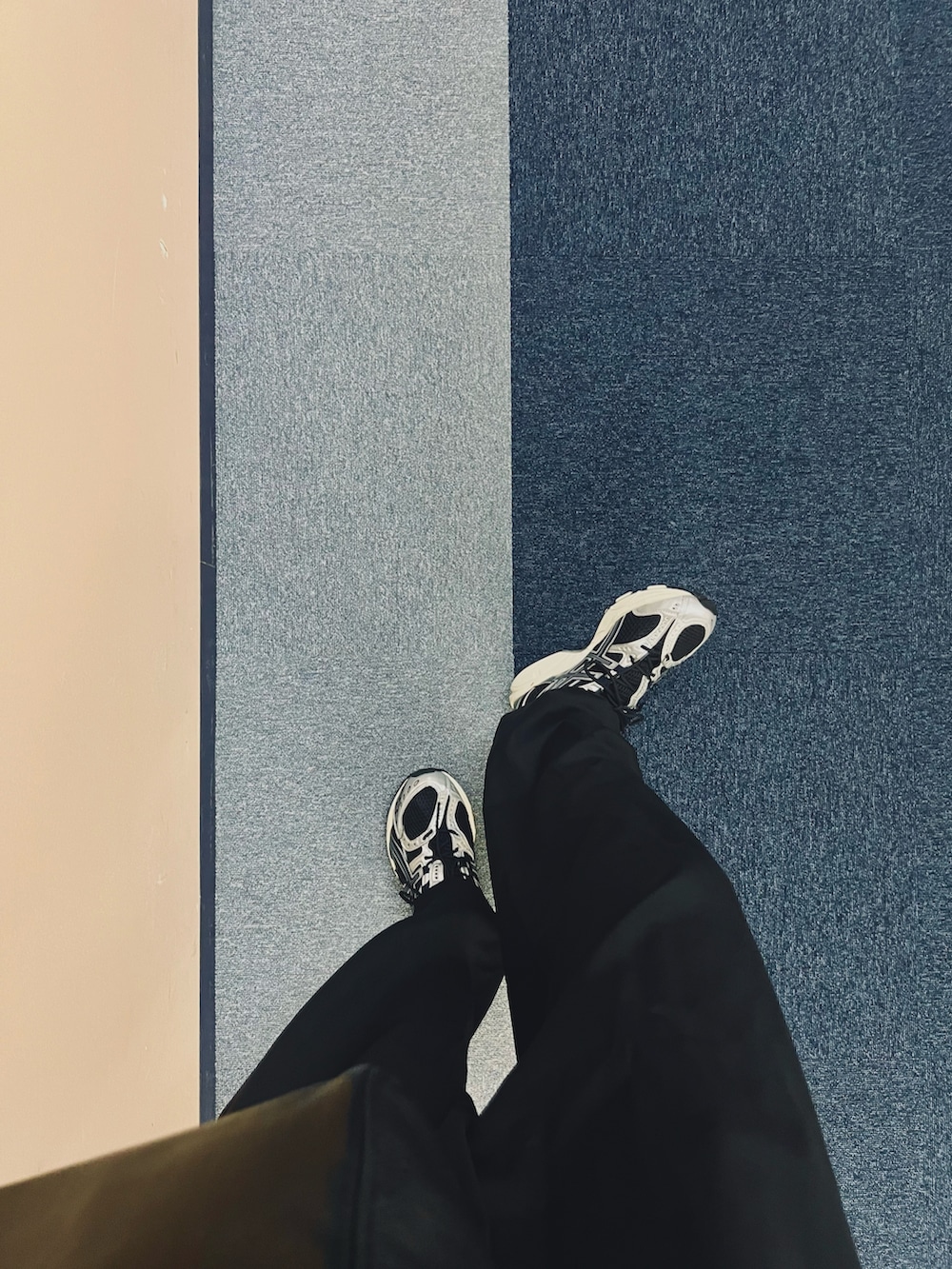 ブラック系のその他パンツ、ブラック系のベスト、ホワイト系のTシャツ/カットソーを着用したレディースの秋コーディネートの2枚目の写真