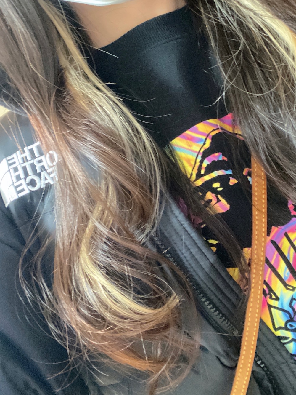 「ブラックコーデ」｜「THE NORTH FACEのTHE NORTH FACE / Nuptse Jacket（ダウンジャケット/コート、ブラック系）」を使った、as2k328さん（レディース・173cm）の冬コーディネートの2枚目の写真