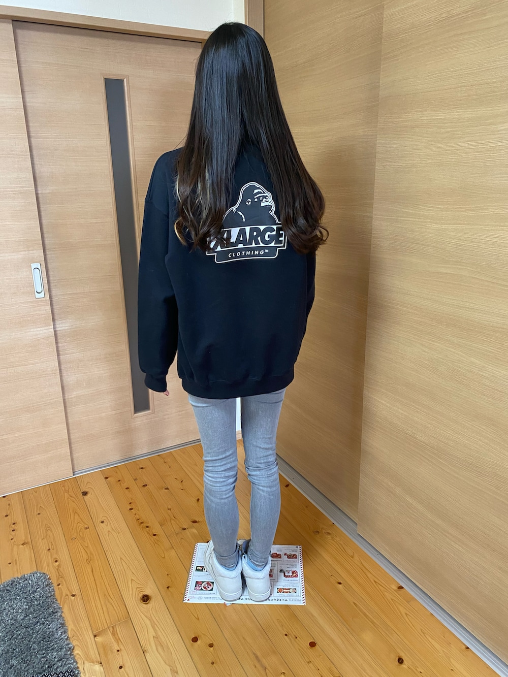 「シンプルコーデ、パンツスタイル」｜「THE NORTH FACEのTHE NORTH FACE / Nuptse Jacket（ダウンジャケット/コート、ブラック系）」を使った、as2k328さん（レディース・173cm）の冬コーディネートの3枚目の写真