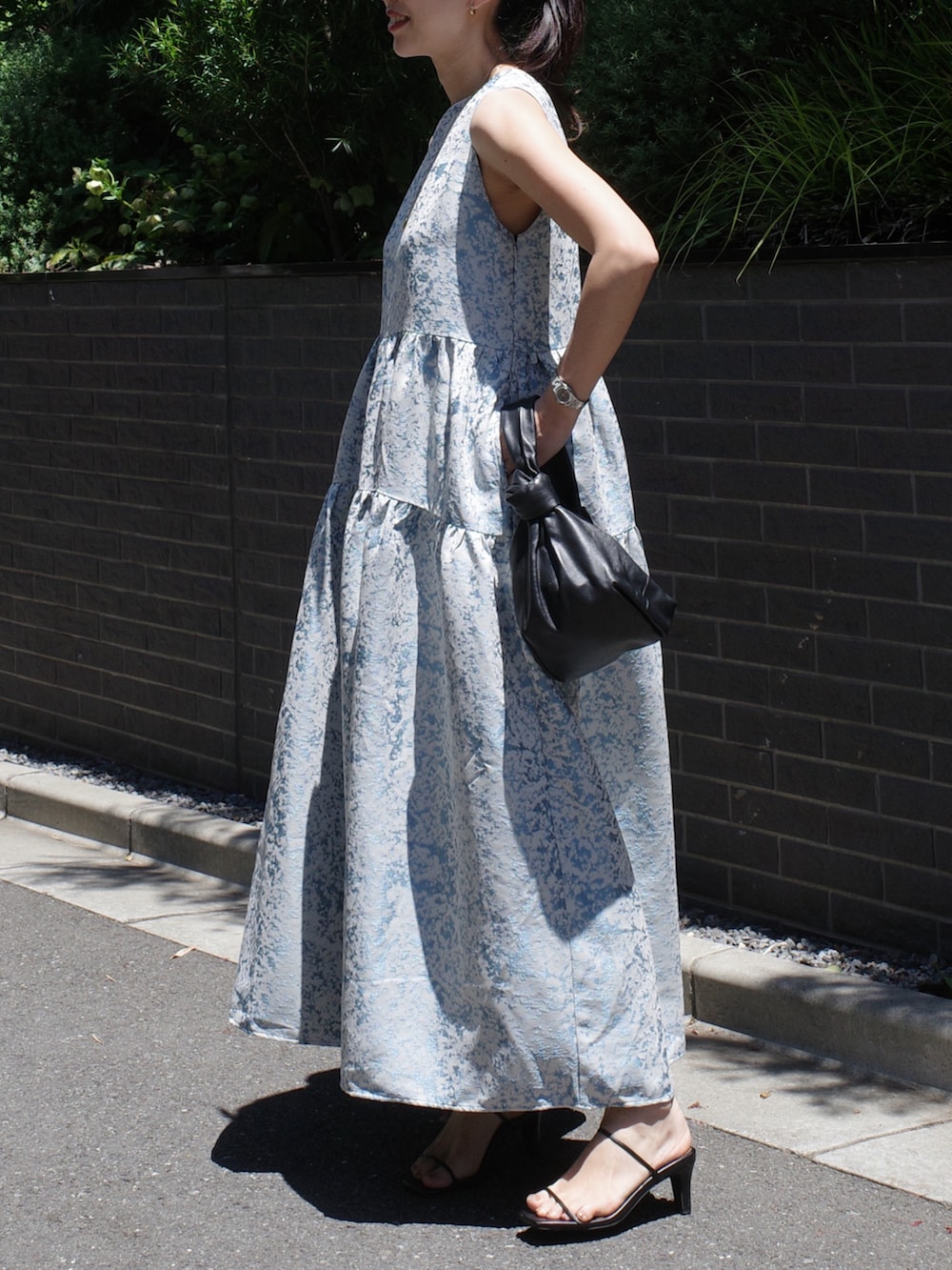 akte ノースリーブティアードワンピース