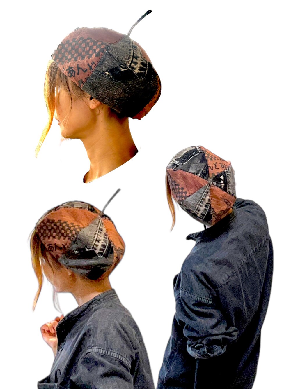 ブラウン系のショルダーバッグ、ブラウン系のハンチング/ベレー帽を着用したレディースの秋コーディネートの2枚目の写真