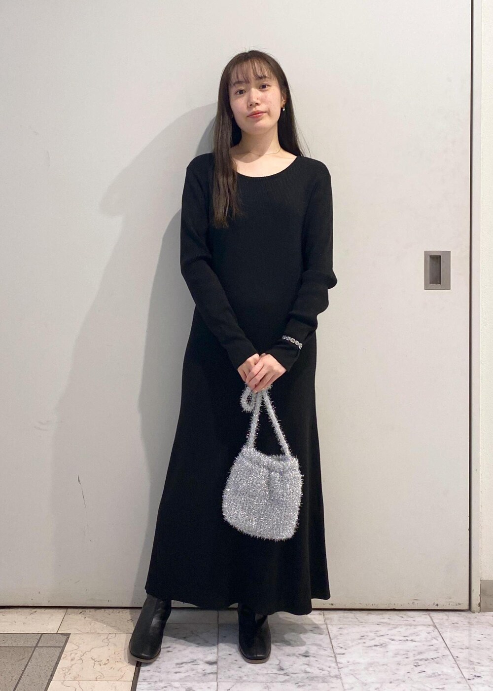 ゆたさんの「ラメリブニットワンピース（ROPE' PICNIC）」を使ったコーディネートの5枚目の写真