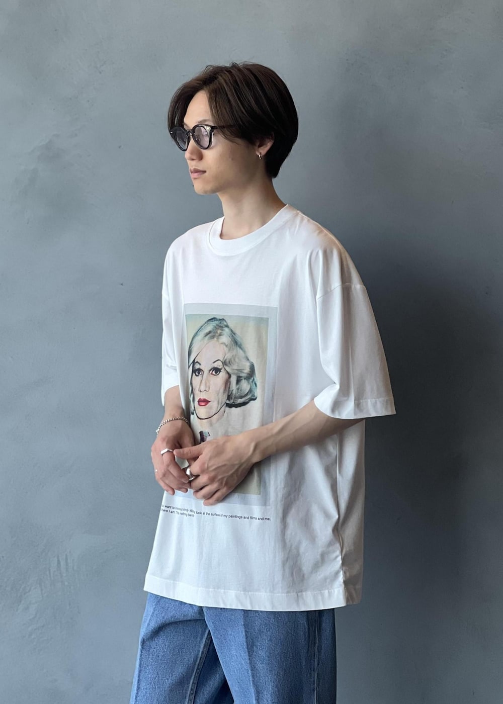 「初夏コーデ、夏コーデ」｜「ADAM ET ROPE'のブリーチ ストレート スラックスデニム / ADAM ET ROPE' JEANS -IMAG-（デニムパンツ、ブルー系）」を使った、kodai kanomataさん（メンズ・172cm）の夏コーディネートの5枚目の写真