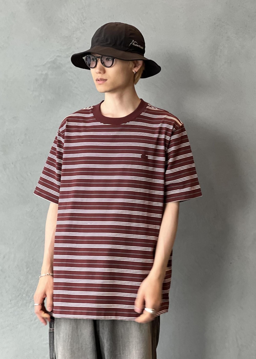 「初夏コーデ、夏コーデ」｜「LACOSTEの【LACOSTE for ADAM ET ROPE'】別注 MULTI BORDER TEE（Tシャツ/カットソー、レッド系）」を使った、kodai kanomataさん（メンズ・172cm）の夏コーディネートの4枚目の写真