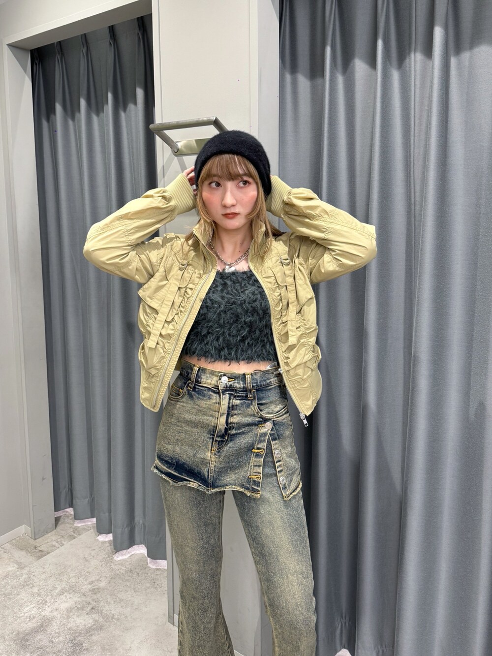 OVERDYE JW LAYERED FLARE PT-BE オーバーダイ ジャストウエスト
