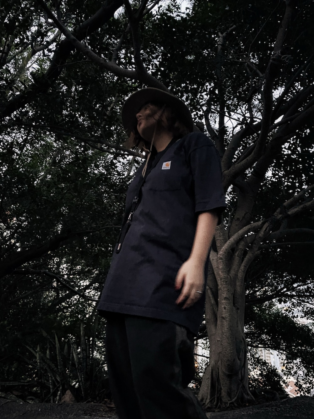 「carhartt」｜「Carharttのアイテム（サンバイザー、ベージュ系）」を使った、𝘤𝘩𝘢𝘳𝘭𝘰𝘵𝘵𝘦❁さん（レディース・158cm）の春コーディネートの4枚目の写真