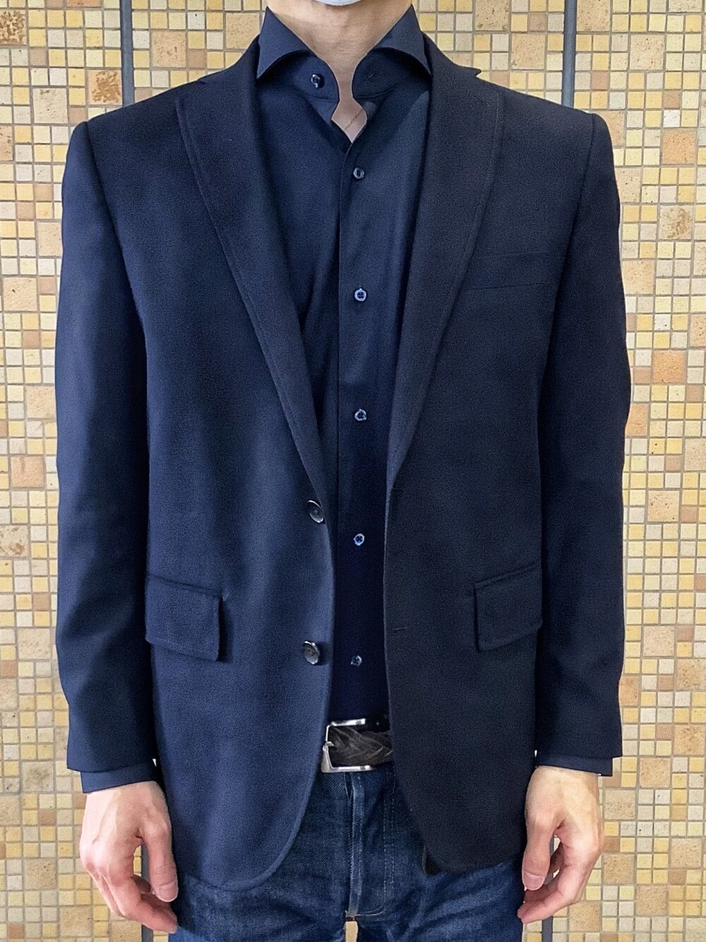BRICK HOUSE by Tokyo Shirts 武蔵小杉東急スクエア店さんの「形態安定ノーアイロン ホリゾンタルワイド 長袖ストレッチビジネスワイシャツ（TOKYO SHIRTS）」を使ったコーディネートの2枚目の写真