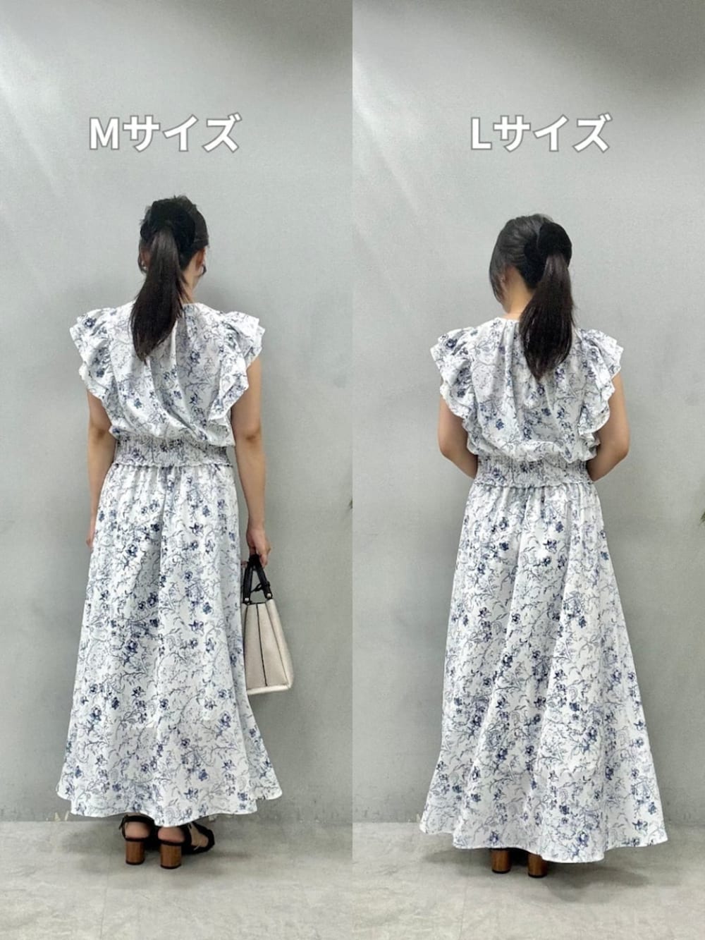 ブルー系のスカート、ブルー系のスカート、ブルー系のシャツ/ブラウスを着用したレディースの夏コーディネートの4枚目の写真