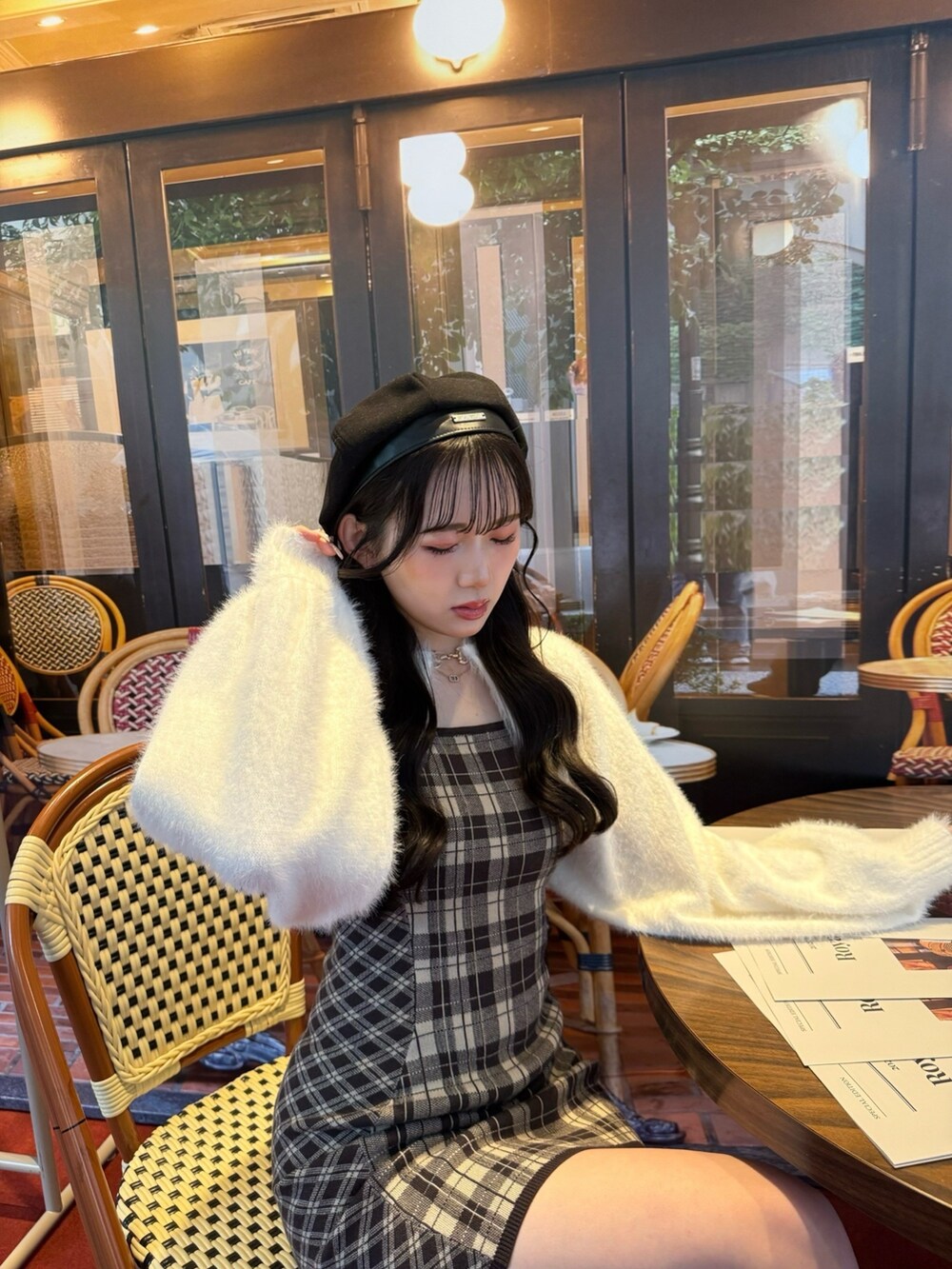 lipservice フェザーチェックアンサンブルワンピース LIP SERVICE 【形