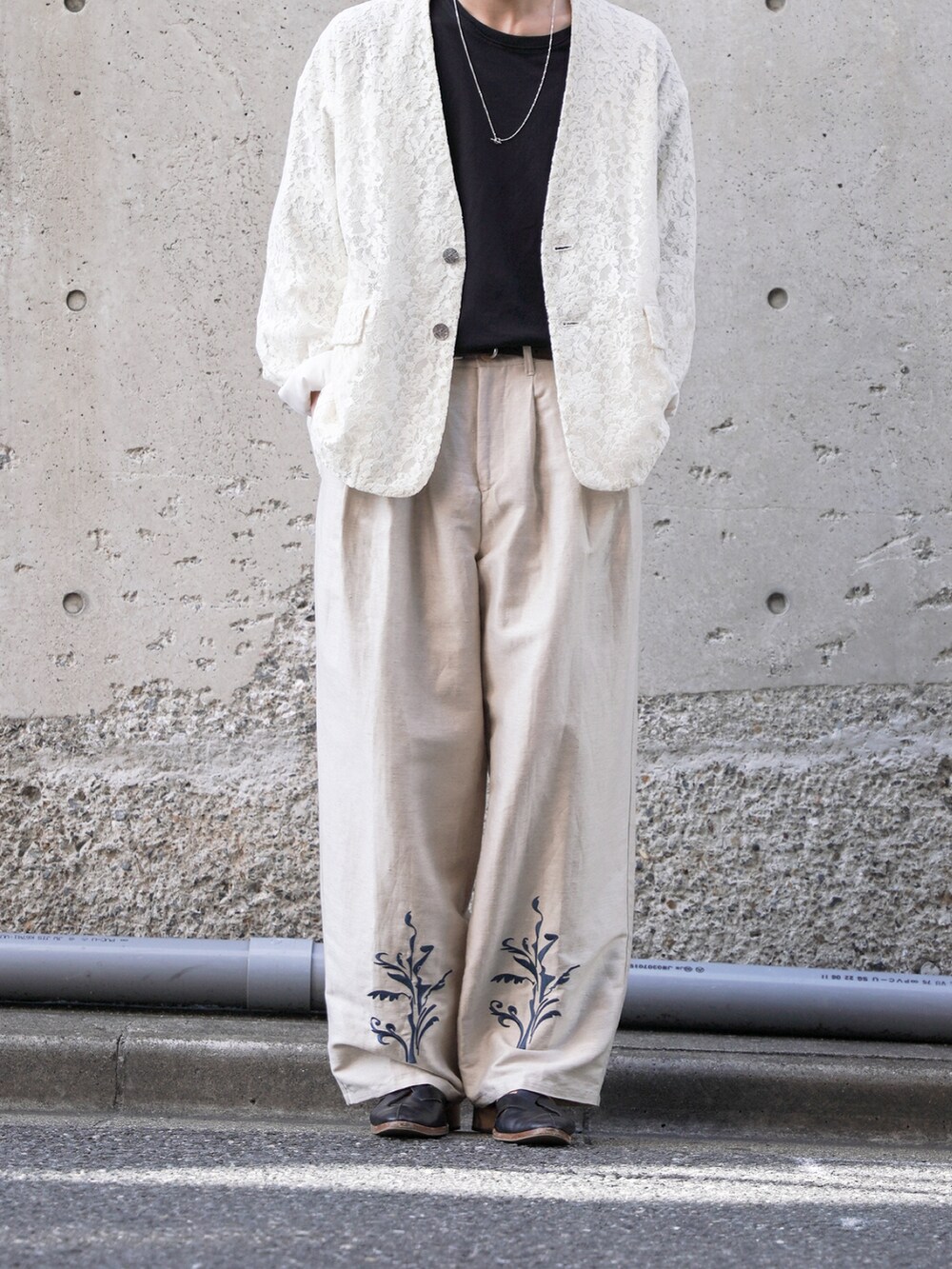 コバシミツキ｜Urigのノーカラージャケットを使ったコーディネート - WEAR