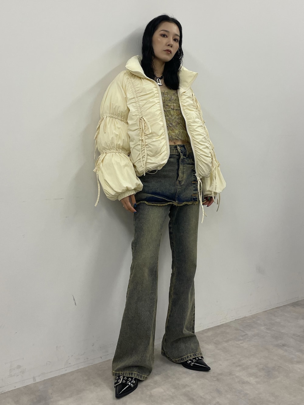 リボン ギャザー パフジャケット SLY スライ アウター 【公式通販】