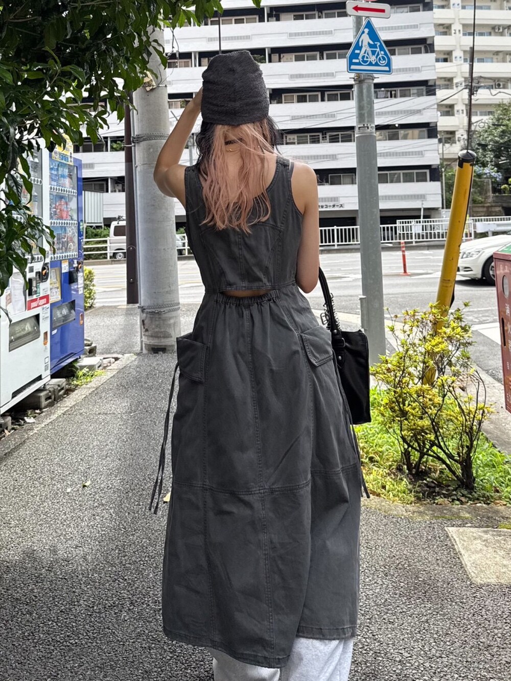 コーデ sly ワンピース SLY ダブルボタンバルーンショートワンピース