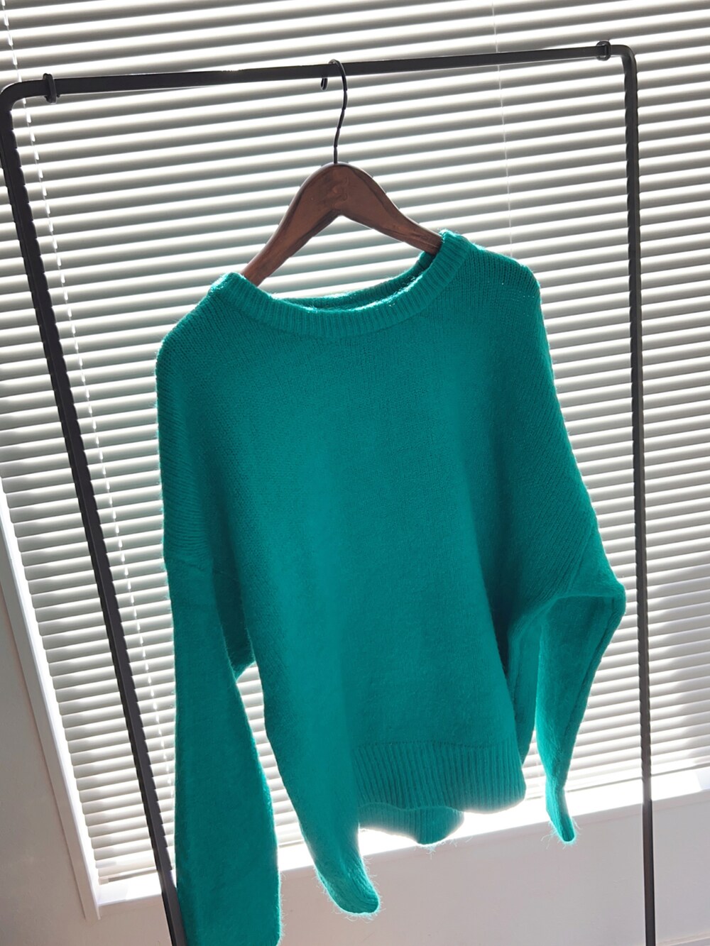 グリーン系のニット/セーター、その他のスニーカーを着用したレディースの冬コーディネートの4枚目の写真