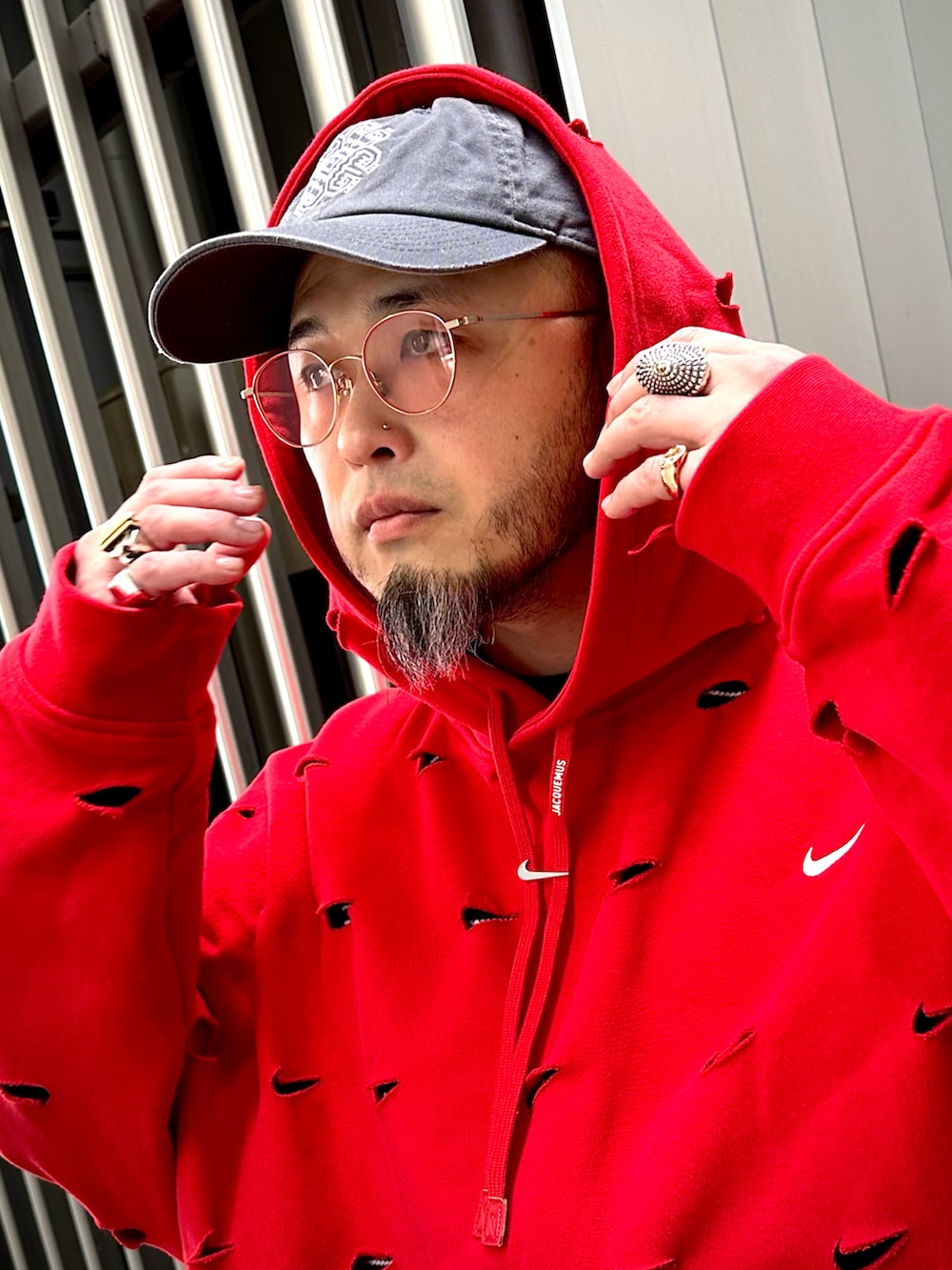 Yoshihito Hayashi｜jacquemus × NIKEのパーカーを使った