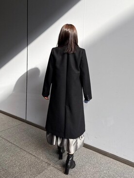 完売間近！】ネオカシミヤ混レイルボクシーコート｜保温/撥水/静電気
