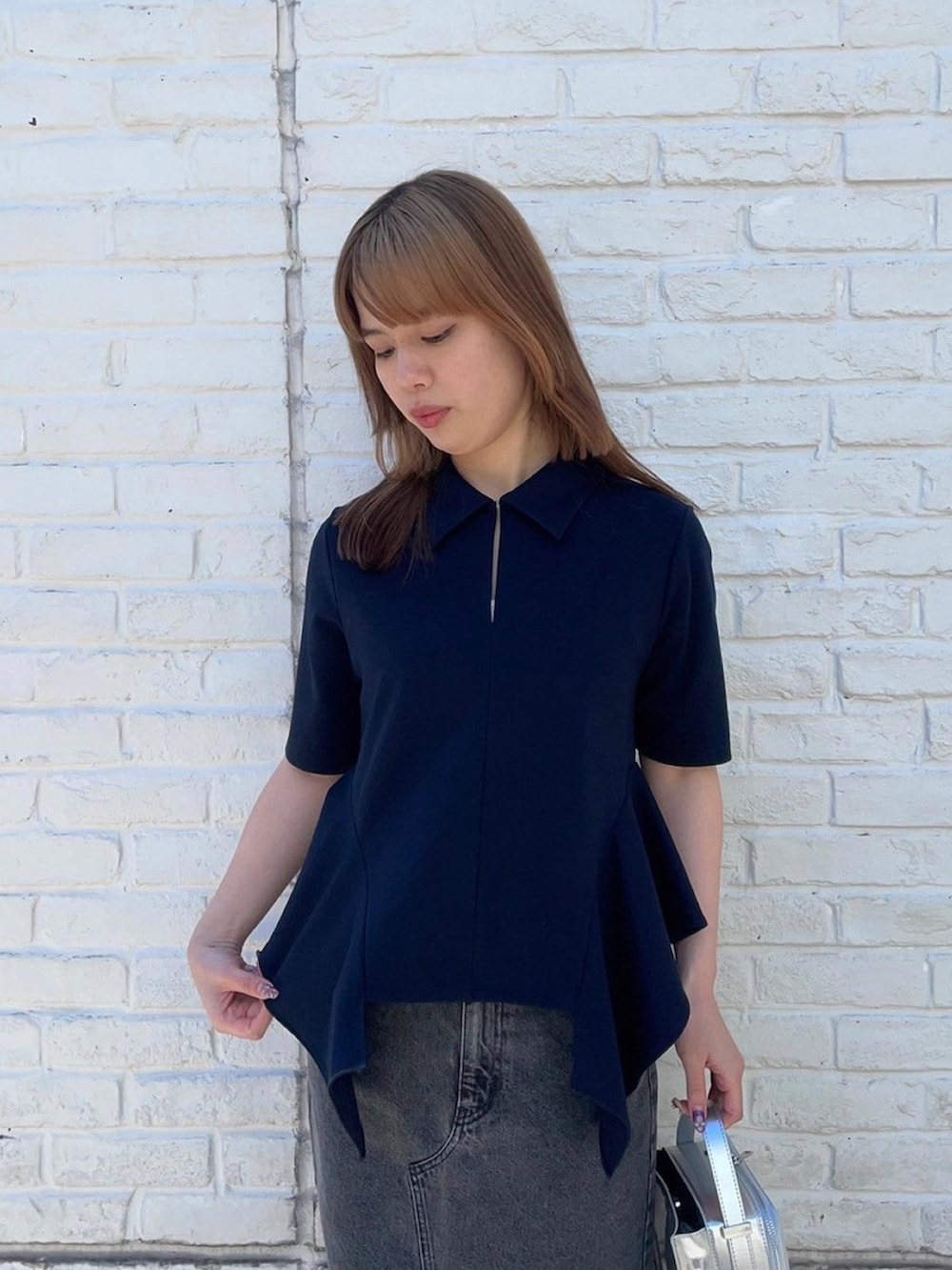 「UNITED TOKYOのフレアカットトップス（Tシャツ/カットソー、ブルー系）」を使った、UNITED TOKYO STAFFさん（レディース・164cm）の春コーディネートの5枚目の写真
