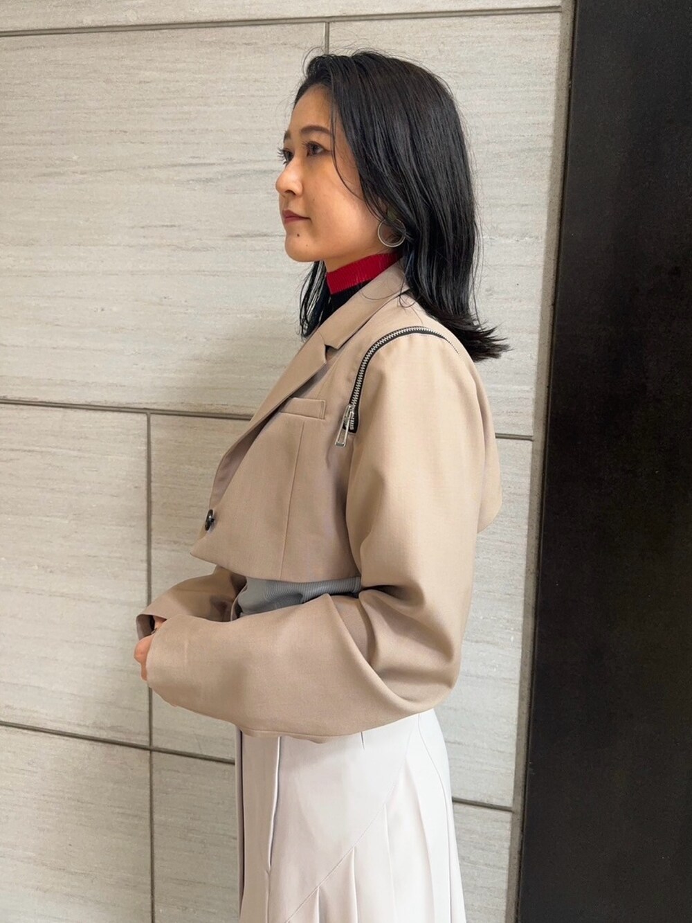 「UNITED TOKYOのリモーブコンビトレンチコート（トレンチコート、ベージュ系）」を使った、UNITED TOKYO STAFFさん（レディース・158cm）の春コーディネートの9枚目の写真
