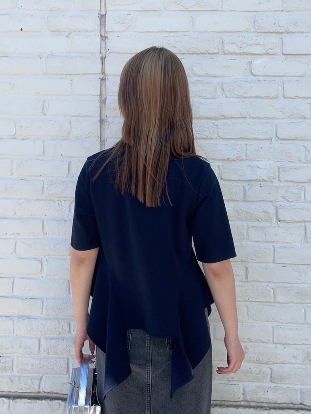 「UNITED TOKYOのフレアカットトップス（Tシャツ/カットソー、ブルー系）」を使った、UNITED TOKYO STAFFさん（レディース・164cm）の春コーディネートの6枚目の写真