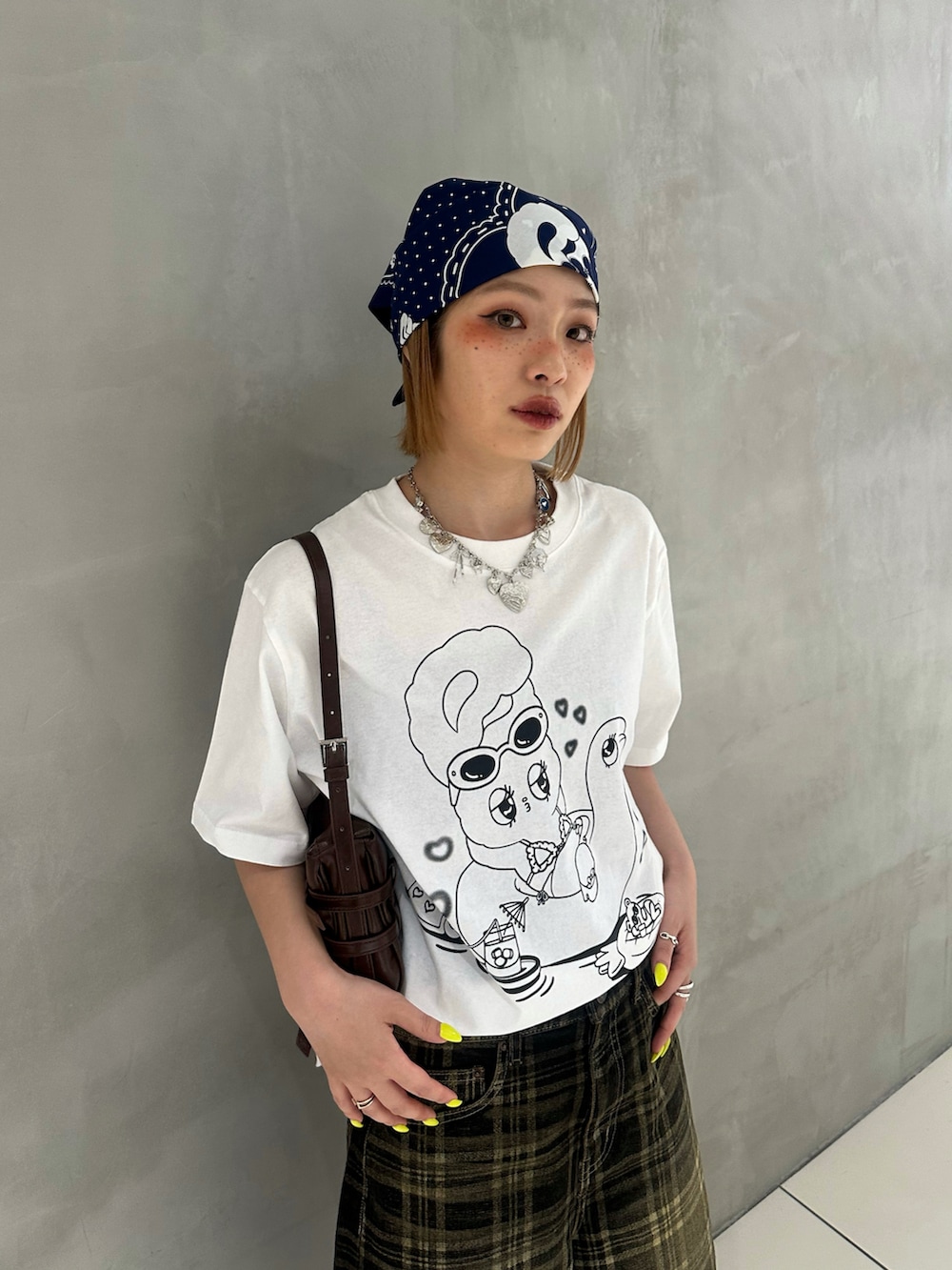 BLEACH CHECK M/PT ブリーチ チェック ミドルパンツ 夏服 秋服を使った